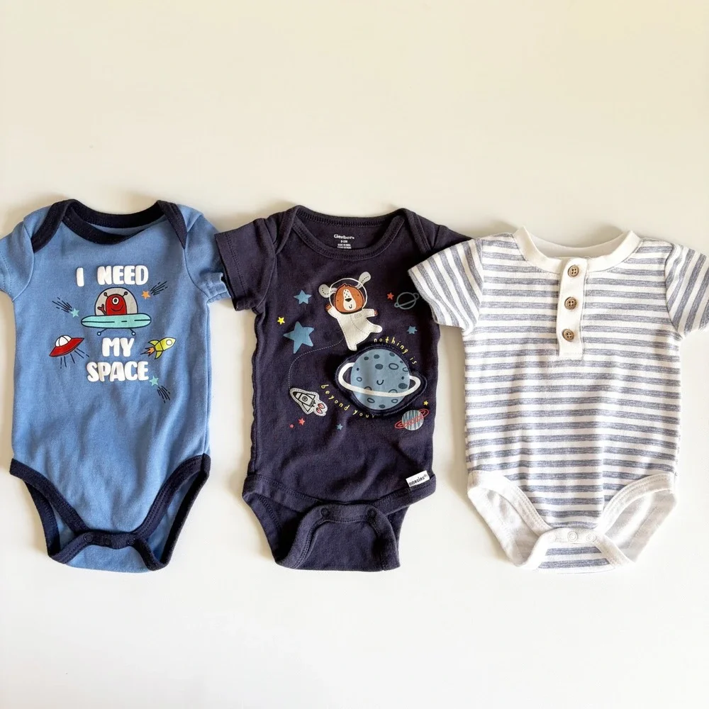 Baby Boys Bundle Lot (10) Under Armour Carters Space Dino Baseball Clothes 0-3M‎